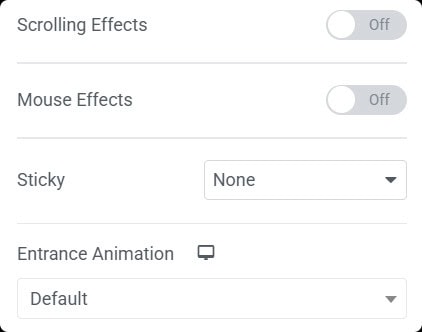 Elementor advanced motion effect - Elementor教程:Advanced高级设置详解 Elementor advanced motion effect
