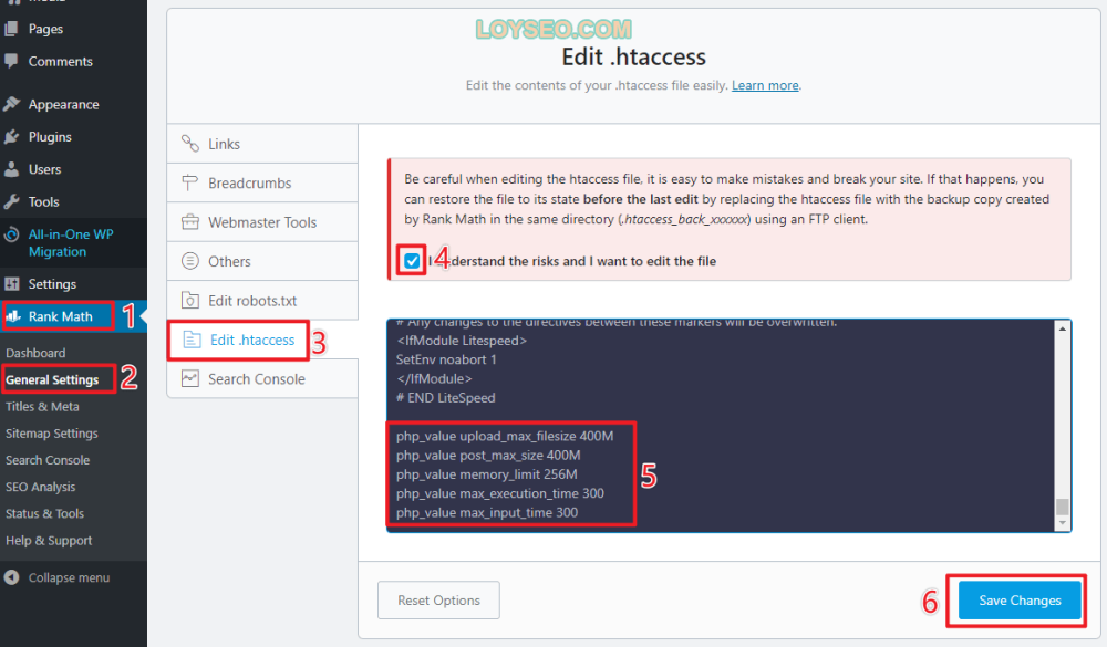 edit htacess rank math seo - 如何在WordPress中調整最大文件上傳大小(3種方法) edit htacess rank math seo