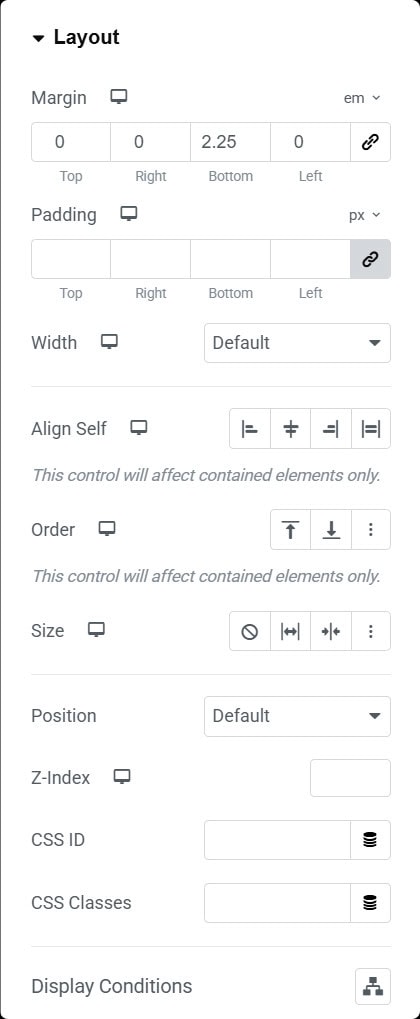 elem advancedtab layout - Elementor教程:Advanced高级设置详解 elem advancedtab layout