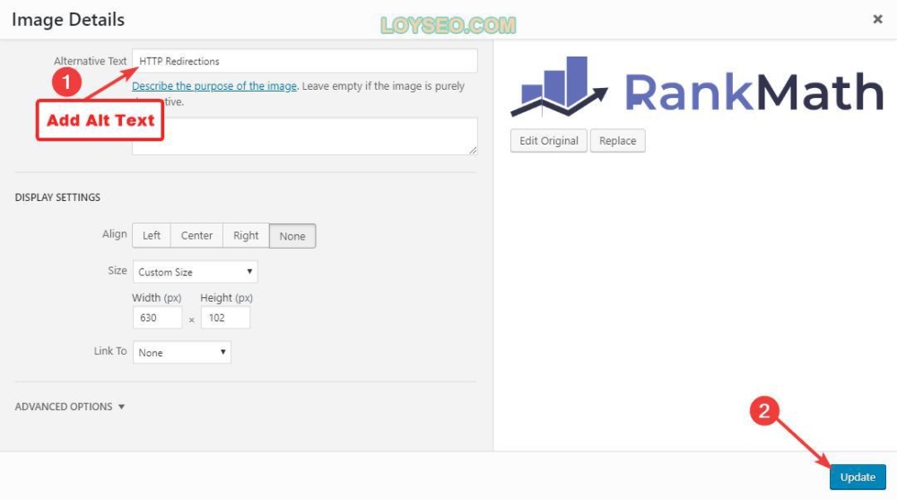 adding alt text and saving in classic editor - 如何在Rank Math SEO的測試中得到100分 添加替代文字並保存在經典編輯器中