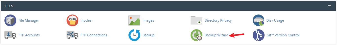 cpanel backup wizard
