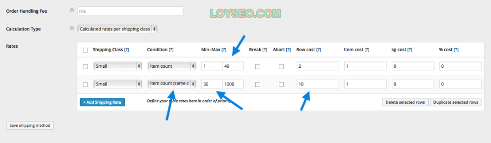 Table Rate Shipping Example 2 - 如何配置WooCommerce運費費率表Table Rate Shipping 如何配置運費費率表Table Rate Shipping