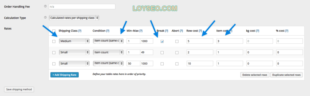 Table Rate Shipping Example 3 - 如何配置WooCommerce運費費率表Table Rate Shipping 如何配置運費費率表Table Rate Shipping