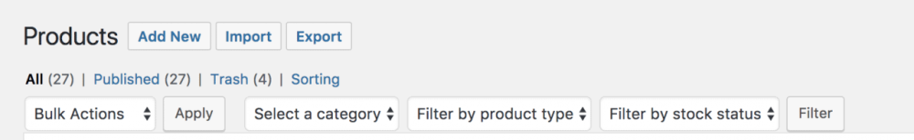 filter products - 如何用WooCommerce管理和添加產品 如何用WooCommerce管理和添加產品