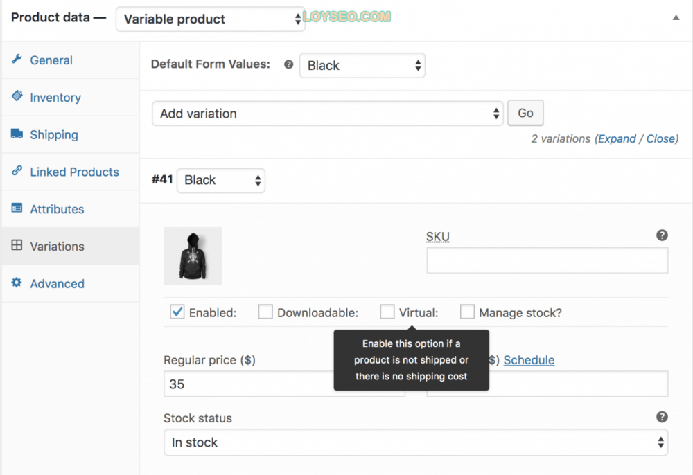 variable product virtual - 如何用WooCommerce管理和添加產品 如何用WooCommerce管理和添加產品