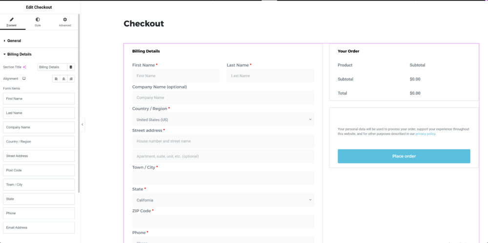 elementor edit checkout - WordPress页面教程 WordPress页面教程