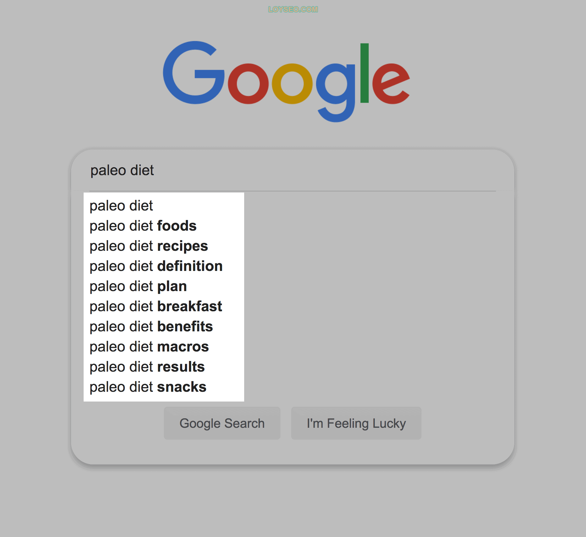 Google autocomplete