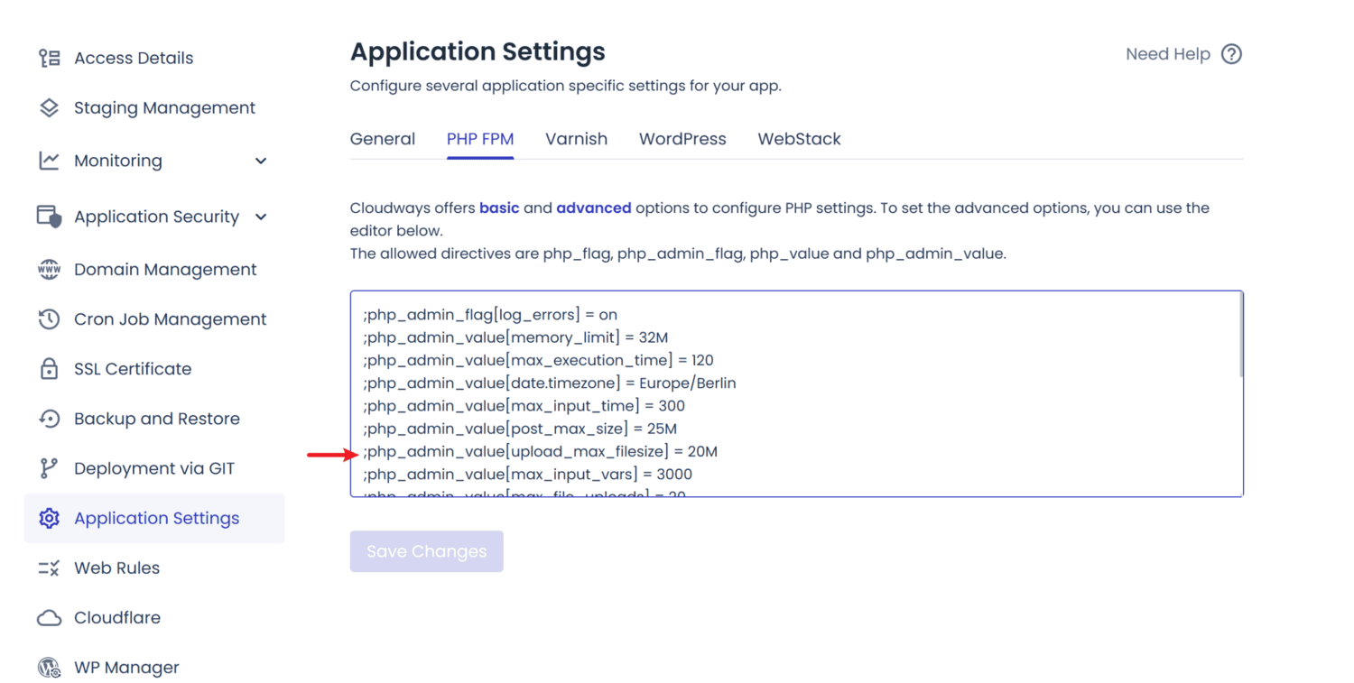 application setting scaled
