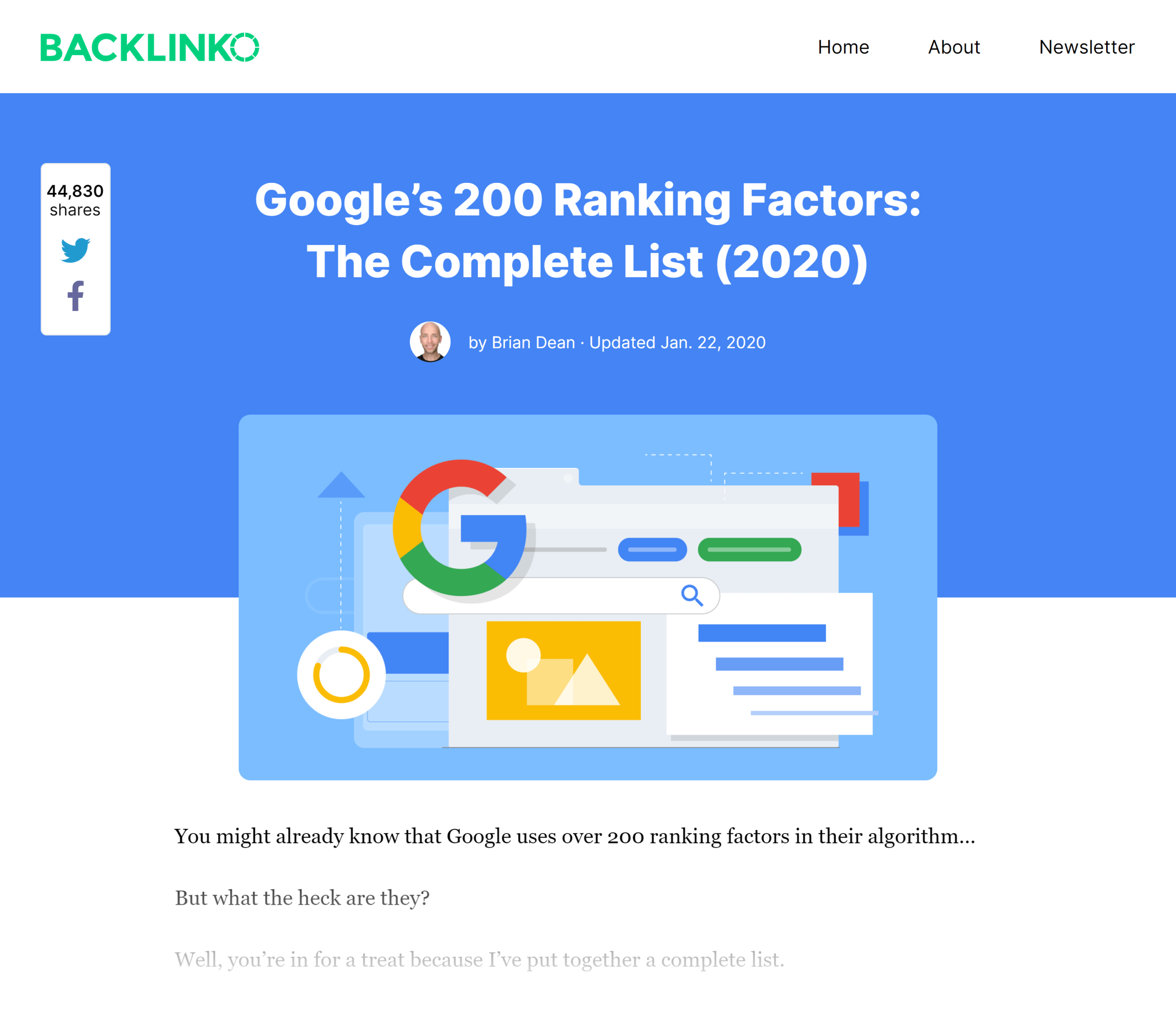 backlinko google ranking factors post - 什么是外链?如何建立外链? Backlinko – Google ranking factors post