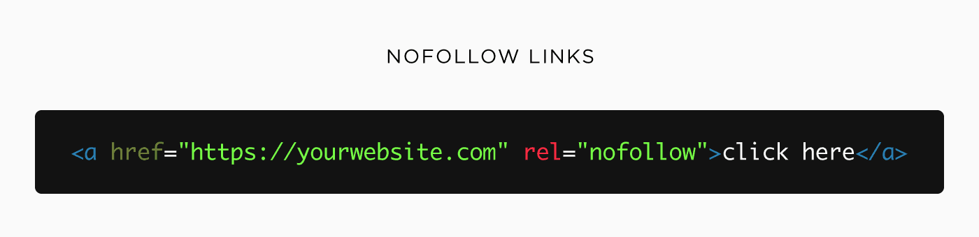 Nofollow links