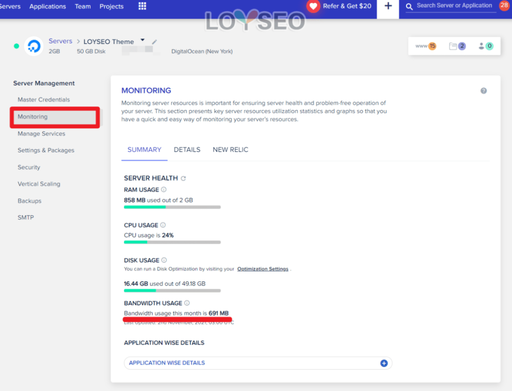 cloudways monitor transfer - Cloudways主機教學(含3個月7折優惠碼、贈架設網站教學或主題外掛) cloudways monitor transfer