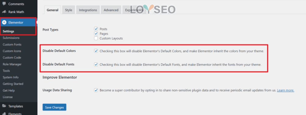 elementor setting default color and fonts - Elementor的全局樣式與設置 Elementor的全局樣式與設置