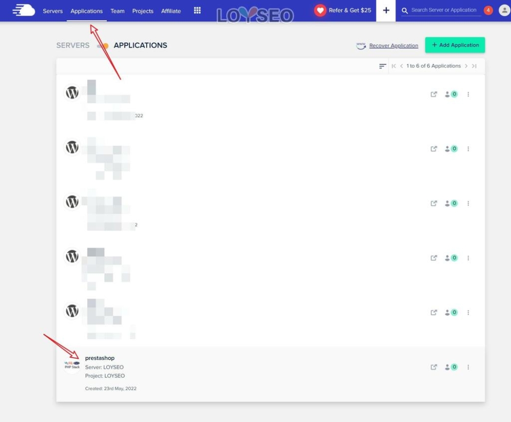 cloudways add application 1 1 - Prestashop安裝教程 cloudways add application
