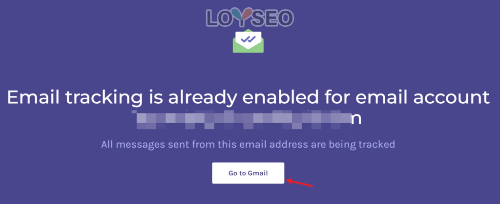 Email tracking is already enabled