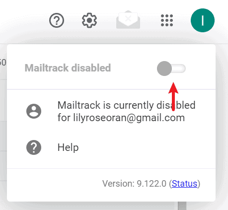 Mailtrack disabled