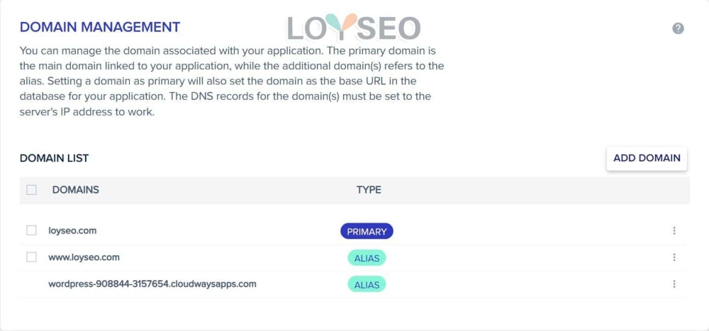 cloudways domain management 8 - Cloudways主机教程(含3个月7折优惠码、赠建站教程或主题插件) cloudways domain management 8