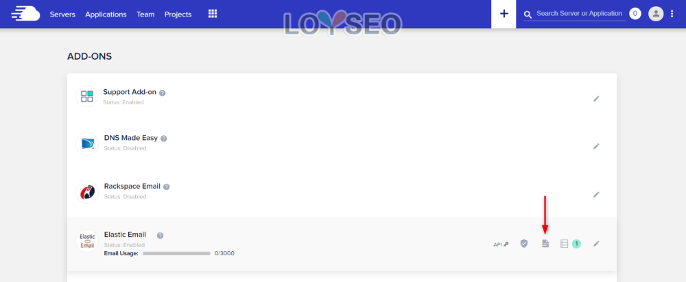 elastic email addon 6 - 在Cloudways中配置Elastic Email擴展,用以在網站中發送通知、交易、行銷類郵件 在Cloudways中下載Elastic Email郵件發送記錄