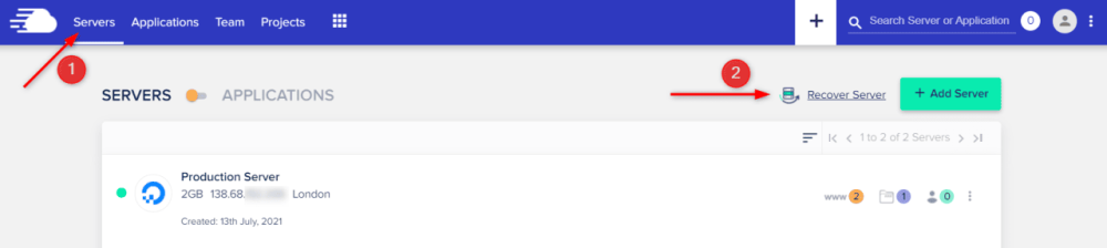 recover a deleted application or server 4 - Cloudways主机:如何恢复被删除的网站或服务器 Cloudways主机:如何恢复被删除的网站或服务器